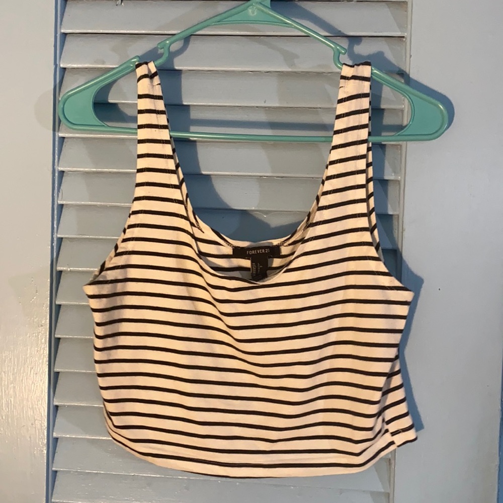 Striped Cropped Tank
